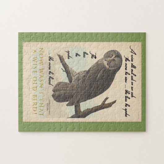 賢く古いフクロウ ジグソーパズル (横)