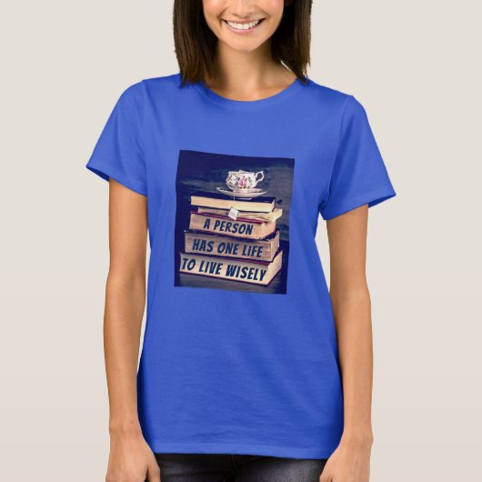 賢く生きる(v2 dark) Tシャツ (正面)