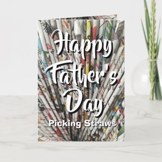 賢く選ぶストローを選ぶ！父の日 カード (正面)