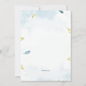 賢く金色の葉の献身招待状 招待状 (裏面)