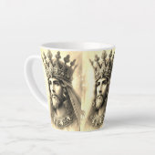 賢エレガント王の水色 カフェラテマグ (左アングル)