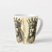 賢エレガント王の水色 カフェラテマグ (右アングル)