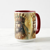 賢エレガント王の水色 マグカップ (正面右)