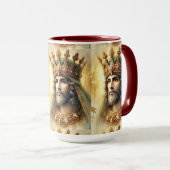 賢エレガント王の水色 マグカップ (正面右)