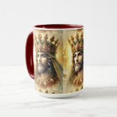 賢エレガント王の水色 マグカップ (正面左)