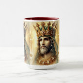 賢エレガント王の水色 マグカップ (中央)