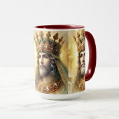 賢エレガント王の水色 マグカップ (正面右)