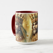 賢エレガント王の水色 マグカップ (正面左)