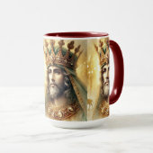 賢エレガント王の水色 マグカップ (正面右)