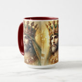 賢エレガント王の水色 マグカップ (正面左)