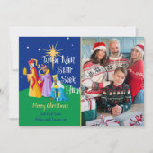 賢パーソナライズされた者は今でも彼にクリスマスを求める シーズンカード (正面)