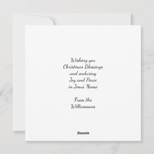 賢人がキリスト教のクリスマスを持って来る シーズンカード (裏面)