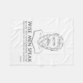 賢人と愚か者のプラトン引用文 – 古代ギリシャ語 フリースブランケット (正面(横))