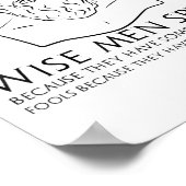 賢人と愚か者のプラトン引用文 – 古代ギリシャ語 ポスター (角)