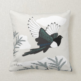 賢人と様式化される砂漠の生命カササギ クッション