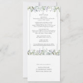 賢人と薄紫のフローラが一つの内に収結婚まる 招待状 (裏面)