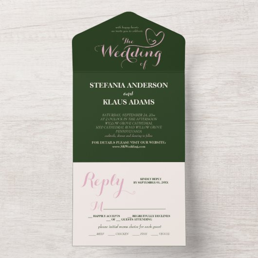 賢人と赤面ミニマモダンリスト オールインワン招待状 (内側)