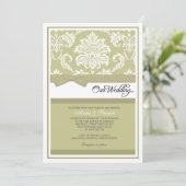賢人のダマスク織の結婚式招待状 招待状 (スタンド正面)