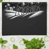 賢人はまだキリスト教の聖降誕祭イエスを求めている キッチンタオル (折り畳み)