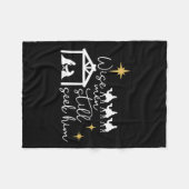 賢人はまだキリスト教の聖降誕祭イエスを求めている フリースブランケット (正面(横))