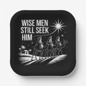 賢人はまだキリスト教の聖降誕祭イエスを求めている ペーパープレート (正面)