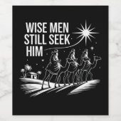 賢人はまだキリスト教の聖降誕祭イエスを求めている ワインラベル (シングルラベル)