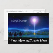 賢人はまだ彼にクリスマスグリーティングカードを探している シーズンポストカード (正面/裏面)