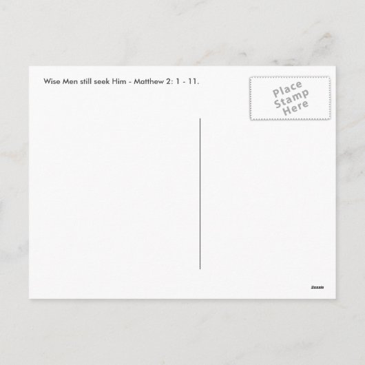 賢人はまだ彼にクリスマスグリーティングカードを探している シーズンポストカード (裏面)