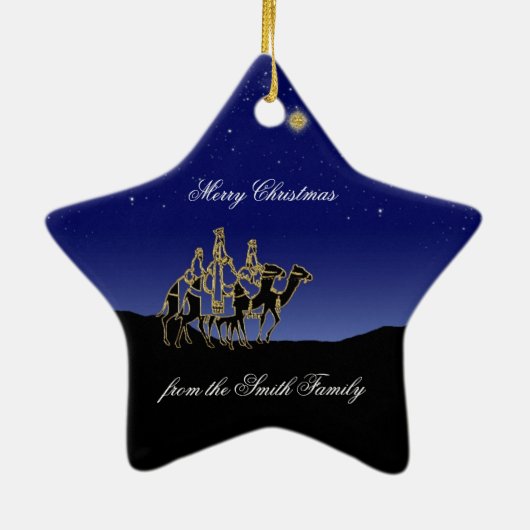 賢人はまだ彼にクリスマスツリーのオーナメントを求める セラミックオーナメント (裏面)