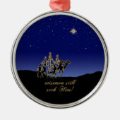 賢人はまだ彼を探すオーナメント メタルオーナメント (正面)