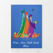 賢人はまだ彼を求める出生教会のクリスマス 三つ折りクリスマスカード (カバー)