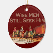 賢人はまだ聖降誕祭の飾りを求めている セラミックオーナメント (左)