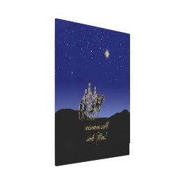 賢人はまだ聖降誕祭を求めている メタルプリント