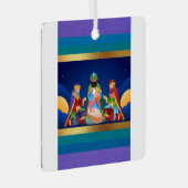 賢人はベビー・イエスを訪れる メタルオーナメント (正面右)