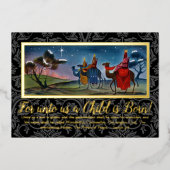 賢人カラフルの絵画金ゴールド 箔シーズンカード (正面)