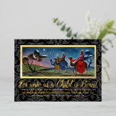 賢人カラフルの絵画金ゴールド 箔シーズンカード (立ち正面)