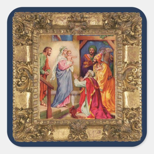 賢人ステッカーの訪問 スクエアシール (正面)