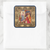 賢人ステッカーの訪問 スクエアシール (バッグ)