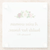 「賢女が家を建てる」 ガラスコースター (裏面)