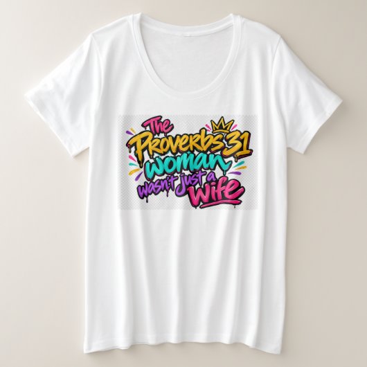 賢婦 プラスサイズTシャツ (デザイン正面)