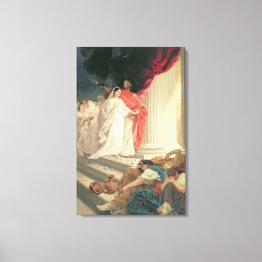 賢愚のヴァージンの寓話， 1886 キャンバスプリント (正面)