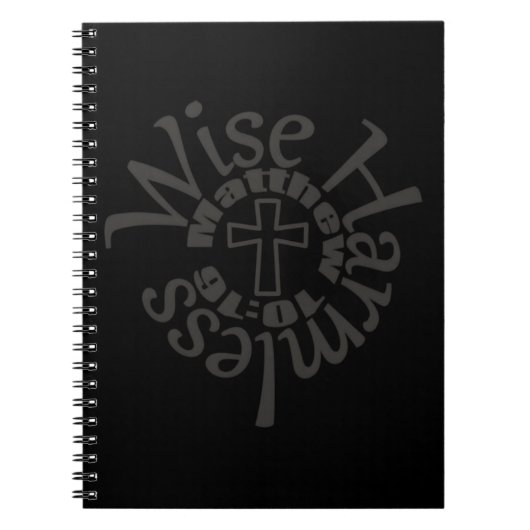 賢明で無害 – 神の知恵の聖なる書物、 経典 ノートブック (正面)