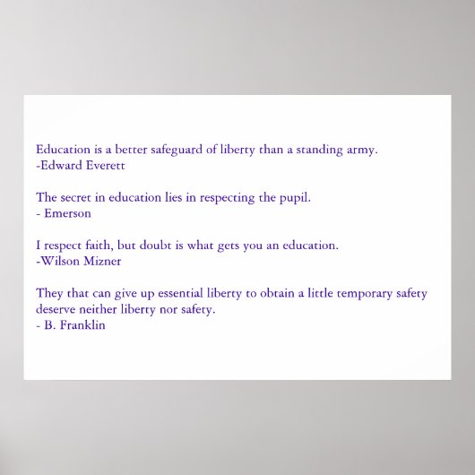 賢明なことわざ ポスター (正面)