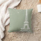 賢明なエッフェル塔のカスタムな綿の枕 クッション (ブランケット)