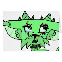 賢明なキャラクターのメッセージカード-ブランク