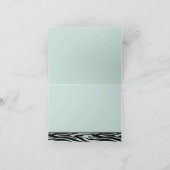 賢明なシマウマはキリン感謝していし、 サンキューカード (内部)