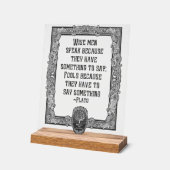 賢明なプラト話 アクリルサイン (傾斜)