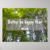 賢明なポスターよりも幸せにな感動的る ポスター (正面)
