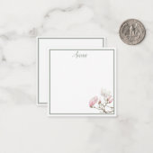 賢明なマグノリアのパーソナライズなメッセージカード ノートカード (正面/裏面インサイチュ)