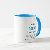 賢明な医者を一度だけ青書におもしろいノベルティ マグカップ (正面右)